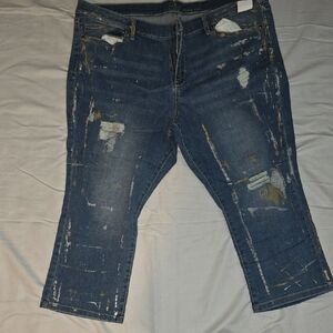 NY&Co. Soho Painted Gold Legging (NWT)